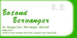 botond bervanger business card